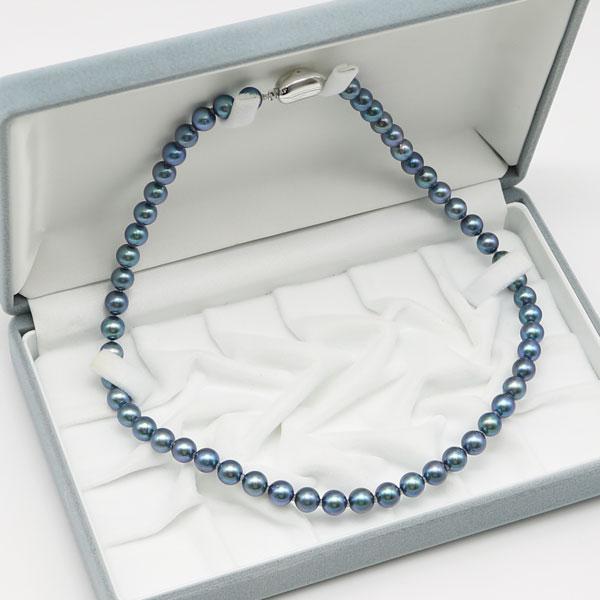 アコヤパール　ネックレス　シルバーブルー系　本真珠 楽天市場】真珠 パール ネックレス セット あこや真珠 アコヤ本真珠