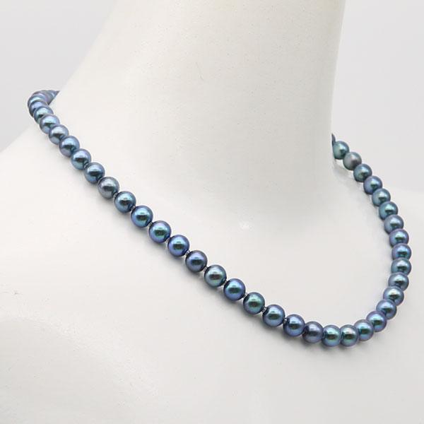 アコヤパール　ネックレス　シルバーブルー系　本真珠 楽天市場】真珠 パール ネックレス セット あこや真珠 アコヤ本真珠