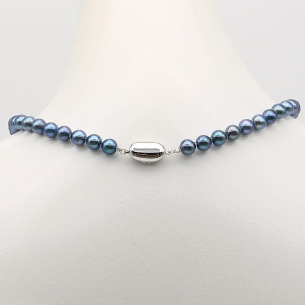 真珠 パール ネックレス あこや真珠 パールネックレス 7mm-7.5mm 黒