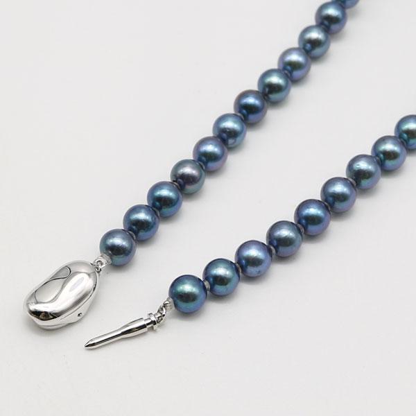 真珠 パール ネックレス あこや真珠 パールネックレス 7mm-7.5mm 黒