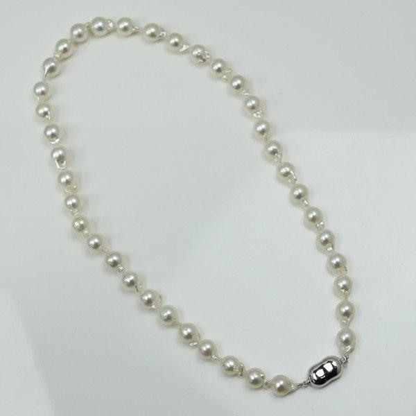 真珠 パール ネックレス あこや真珠 8mm-8.5mm バロックパール