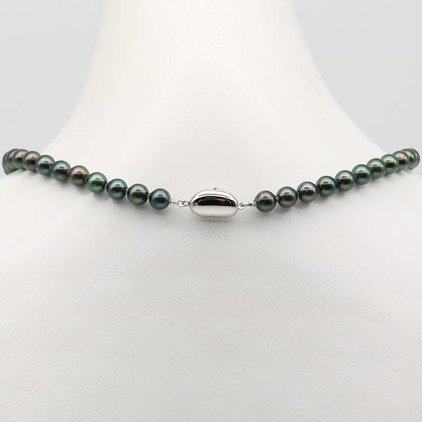 真珠 パール ネックレス あこや真珠 パールネックレス 7mm-7.5mm 黒