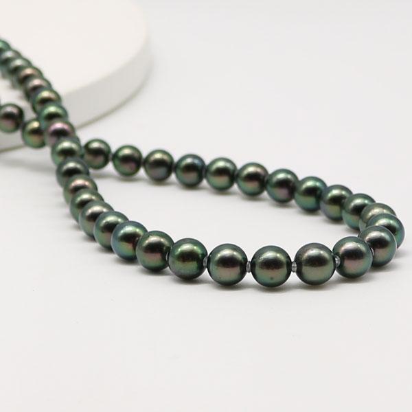 真珠 パール ネックレス あこや真珠 パールネックレス 7mm-7.5mm 黒
