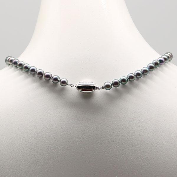 真珠 パール ネックレス あこや真珠 パールネックレス 6.5mm-7mm 黒