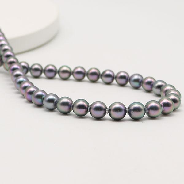 真珠 パール ネックレス あこや真珠 パールネックレス 6.5mm-7mm 黒