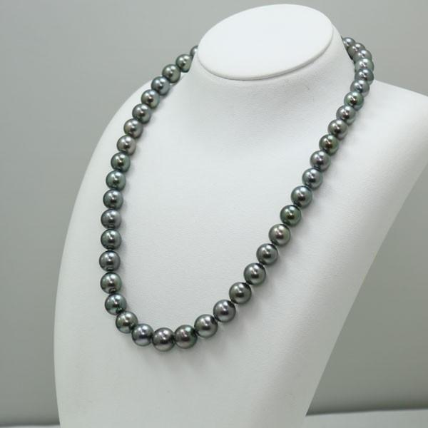 真珠 パール ネックレス 黒蝶真珠 パールネックレス 8mm-10mm 黒真珠