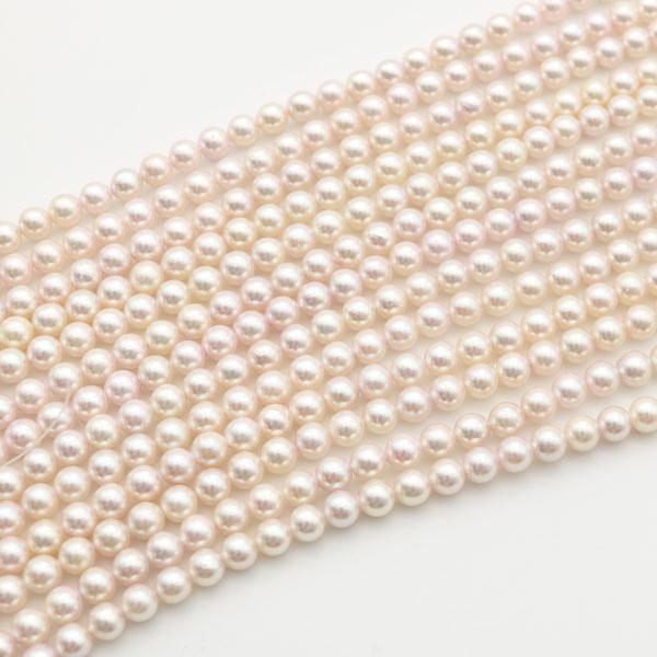 真珠 パール ネックレス あこや真珠 パールネックレス 7mm-7.5mm イヤリングかピアス セット ホワイトピンクカラー シルバー  冠婚葬祭 フォーマル 11665の画像