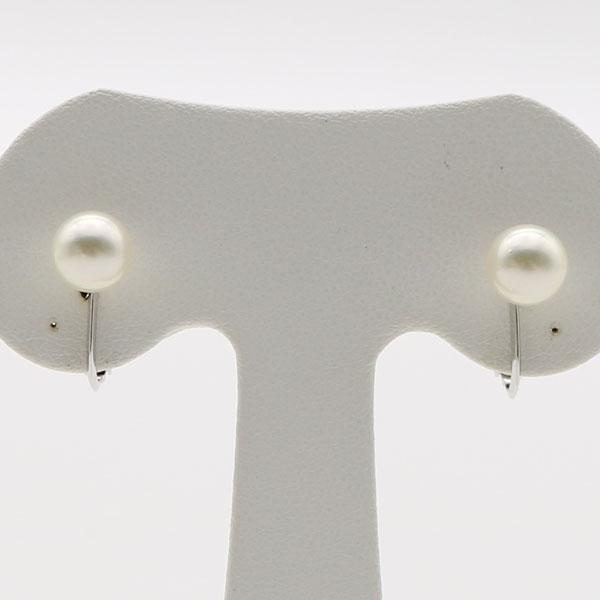 真珠 パール ネックレス あこや真珠 パールネックレス 7mm-7.5mm イヤリングかピアス セット ホワイトピンクカラー シルバー  冠婚葬祭 フォーマル 11665の画像