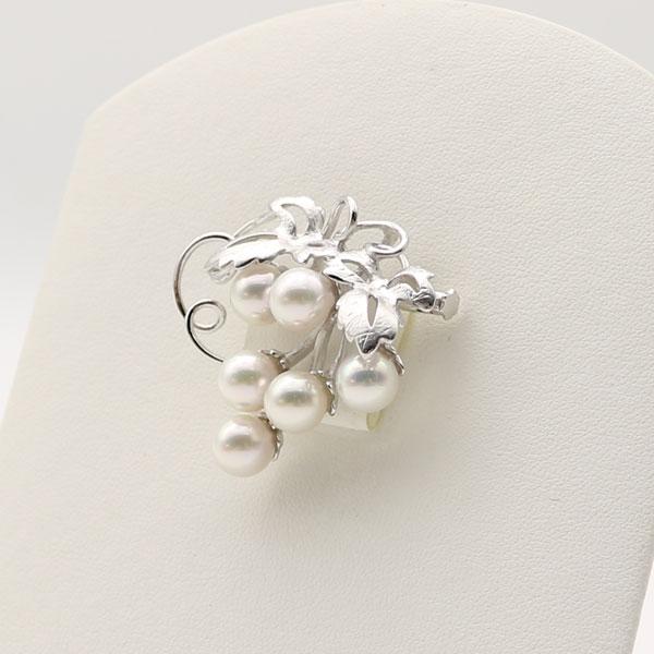 真珠 パール ブローチ あこや真珠 パールブローチ 7mm-7.5mm 6pcs