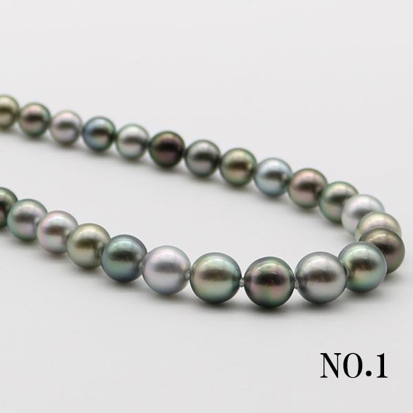 真珠 パール ネックレス 黒蝶真珠 パールネックレス 8mm-11mm ブラック