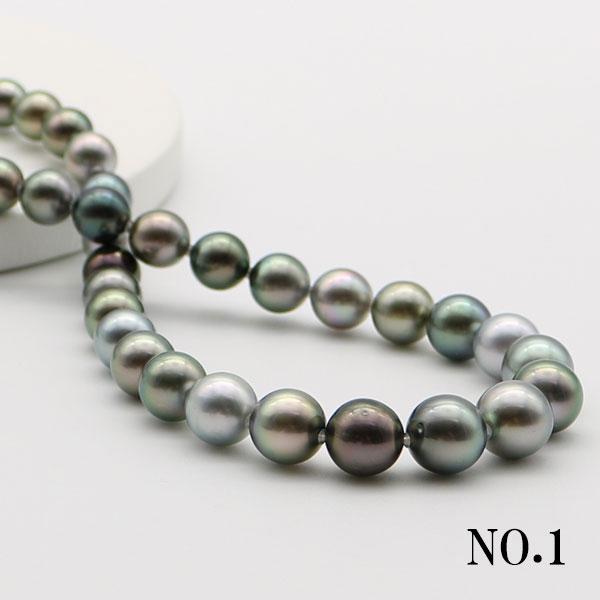 真珠 パール ネックレス 黒蝶真珠 パールネックレス 8mm-11mm ブラック