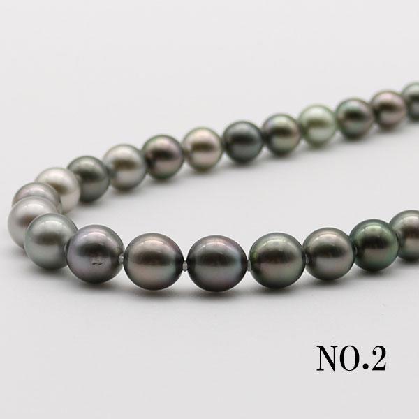 真珠 パール ネックレス 黒蝶真珠 パールネックレス 8mm-11mm ブラック