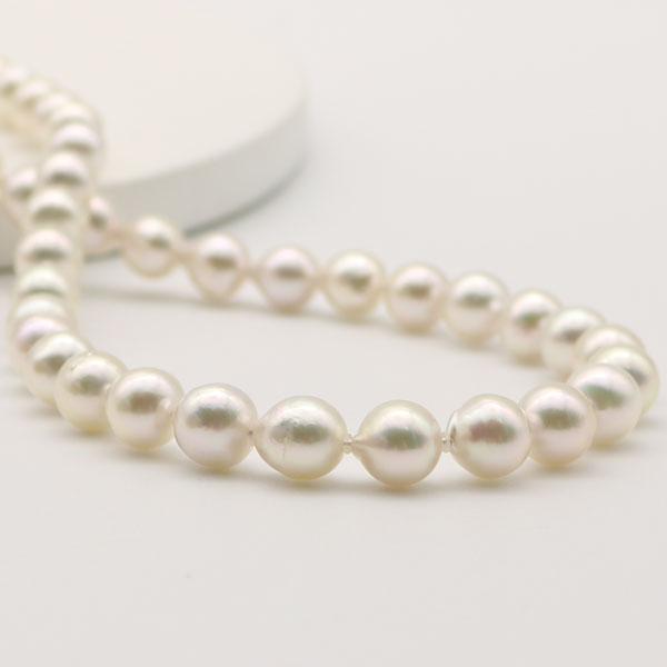 【未使用】アコヤ真珠 ネックレス 8mm パール SILVER レディース 真珠 パール ネックレス あこや真珠 パールネックレス 8mm-8.5mm