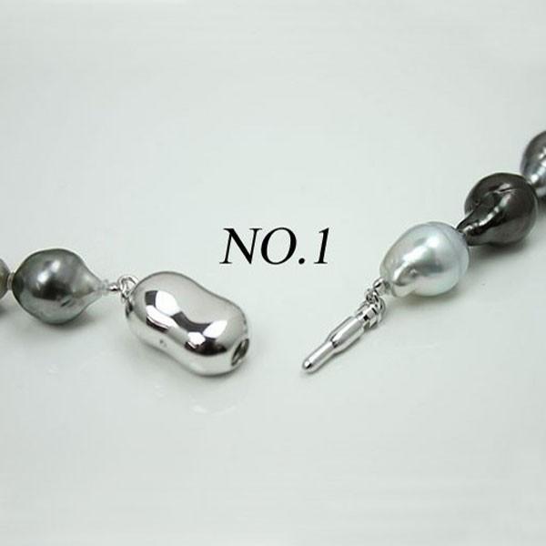 真珠 パール ネックレス 黒蝶真珠 パールネックレス 8mm-11mm マルチ