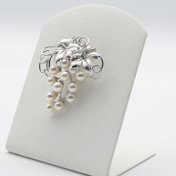 真珠 パール ブローチ あこや真珠 パール ブローチ 7mm 7 5mm 12pcs ホワイトカラー シルバー ブドウ型デザイン アコヤ本真珠 冠婚葬祭 卒業式 入学式 真珠パール専門店 アリエルパール 通販 Yahoo ショッピング