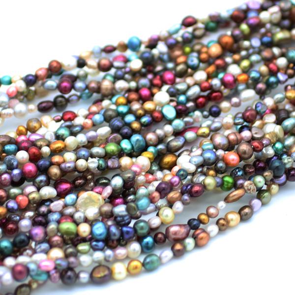 淡水パールのパープルグラデーションチャームネックレス661 