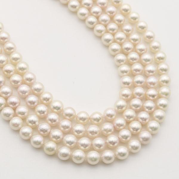 真珠 ネックレス あこや真珠 パール ネックレス 8.5mm-9mm ホワイトカラー シルバー アコヤ本真珠 パールネックレス 冠婚葬祭 12701の画像