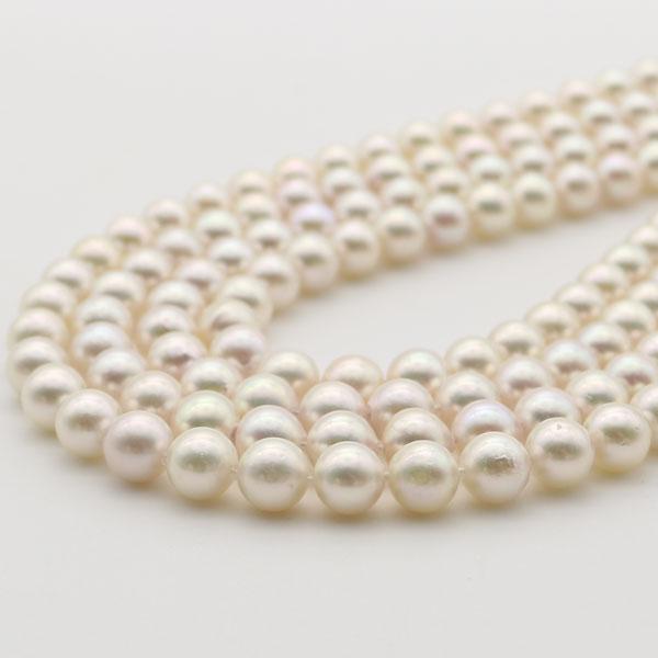 真珠 ネックレス あこや真珠 パール ネックレス 8.5mm-9mm ホワイトカラー シルバー アコヤ本真珠 パールネックレス 冠婚葬祭 12701の画像