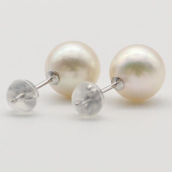 真珠 パール ピアス あこや真珠 大珠 8.5m-9mm ホワイトカラー 12881