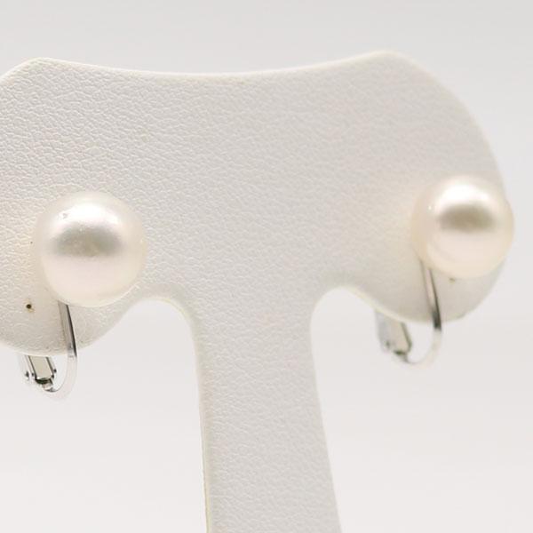 真珠 ピアス イヤリング あこや真珠 パール ペアー ルース 9.5mm-10mm