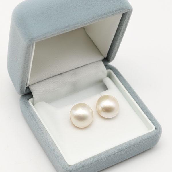真珠 パール ペアー ルース マベ真珠 パール イヤリング か スタッドピアス 13mm マベパール レインボーカラー 冠婚葬祭 カジュアル フォーマル 13171の画像