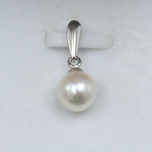 真珠 パール ネックレス 一粒 真珠 パールネックレス あこや真珠 7mm-7.5mm ホワイトカラー アコヤ真珠 ペンダント 13254｜arielpearl｜02