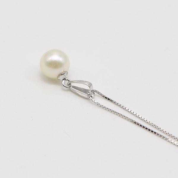 テリ強】あこや真珠 パール ネックレス ホワイト 7.0-7.5mm 34g あこや