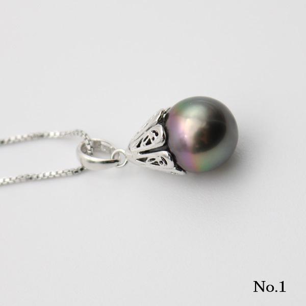 真珠 パール ネックレス 黒蝶真珠 パールネックレス 10mm-11mm