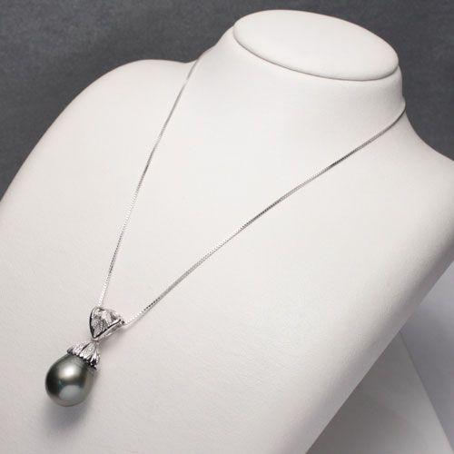 プラチナパールペンダントネックレス(14.8mm)