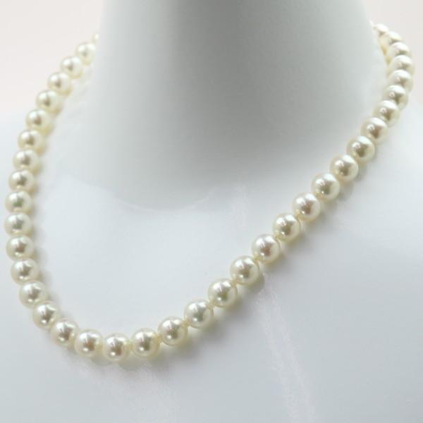 真珠 パール  ネックレス あこや真珠 8.5mm-9mm ホワイトカラー ネックレス 13466｜arielpearl｜04