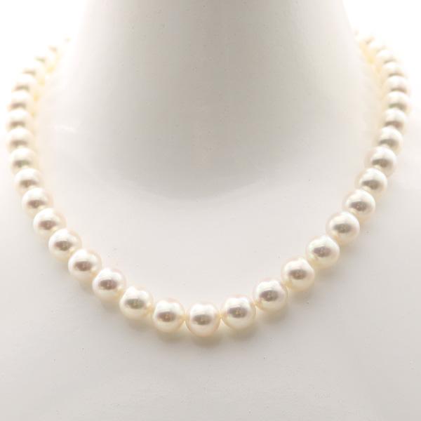 あこや真珠 パールネックレス 9mm-9.5mm 大珠 大粒 花珠真珠