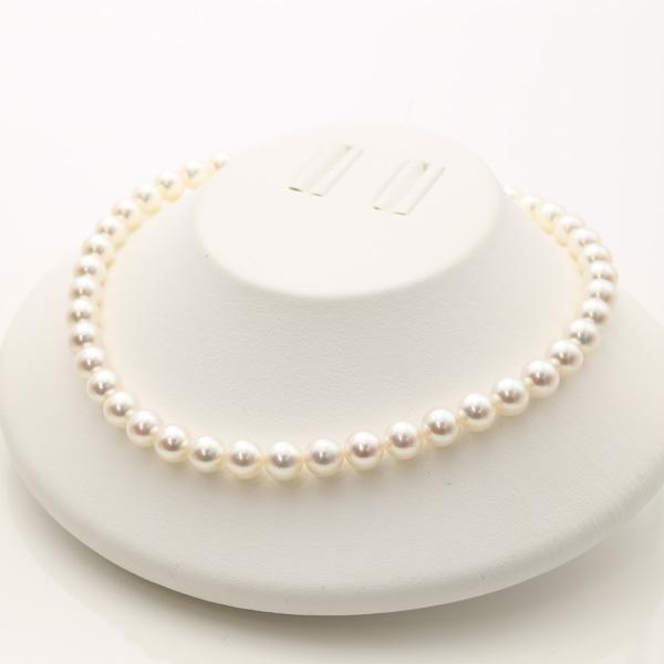真珠 パール ネックレス あこや真珠 9mm-9.5mm ホワイトカラー 花珠