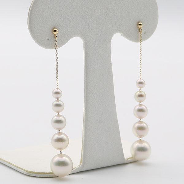 真珠 パール ピアス あこや真珠 3.5mm-8.5mm ベビーパール ホワイト