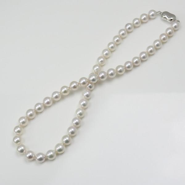 真珠 パール ネックレス アコヤ真珠 あこや真珠 8.5mm-9mm ホワイト