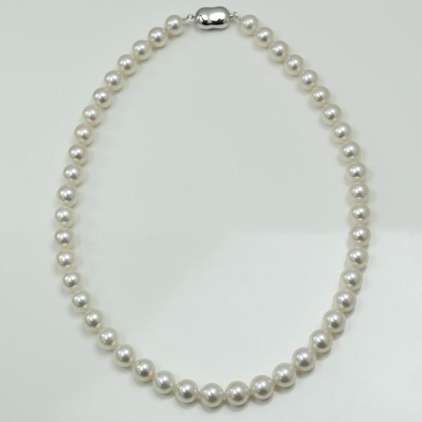 真珠 パール ネックレス あこや真珠 8.5mm-9mm ホワイトカラー 6月