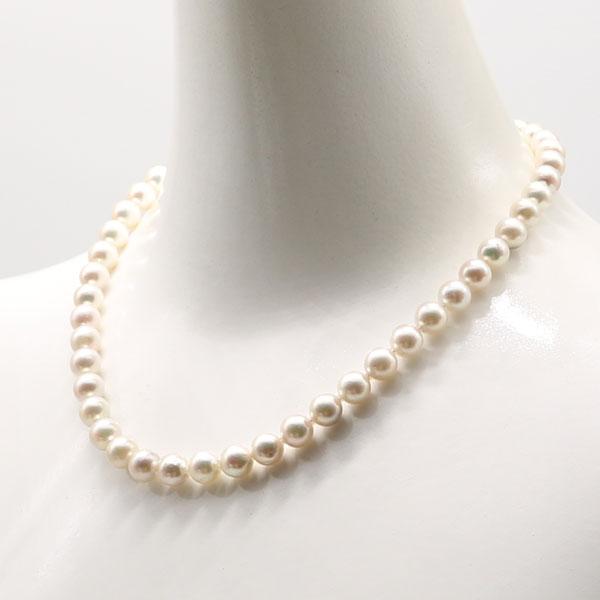 真珠 ネックレス あこや真珠 パール 8mm-8.5mm ホワイトカラー