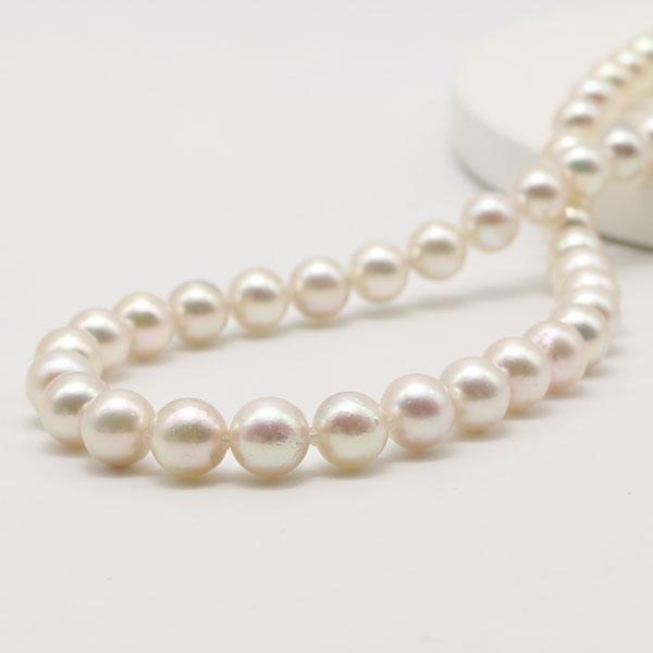真珠 ネックレス あこや真珠 パール 8mm-8.5mm ホワイトカラー