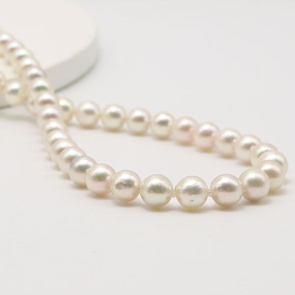真珠 ネックレス あこや真珠 パール 8mm-8.5mm ホワイトカラー