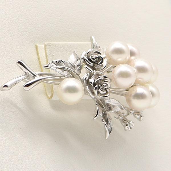 真珠 パール ブローチ あこや真珠 パールブローチ 7mm-7.5mm 8pcs