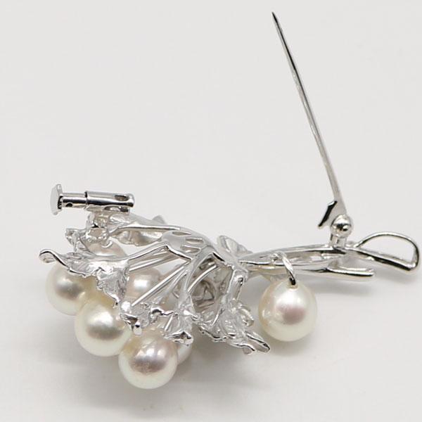 真珠 パール ブローチ あこや真珠 パールブローチ 7mm-7.5mm 8pcs
