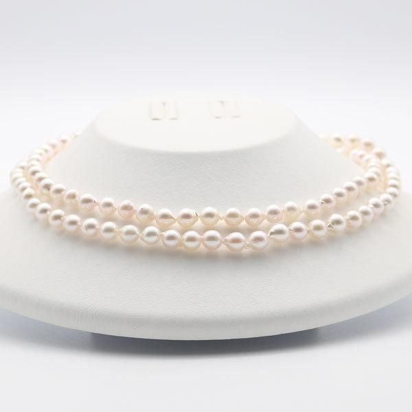 真珠 パール ロング ネックレス あこや真珠 ロング パール ネックレス 6 5mm 7mm 80cm ホワイトピンクカラー バロックパール シルバー アコヤ本真珠 真珠パール専門店 アリエルパール 通販 Yahoo ショッピング