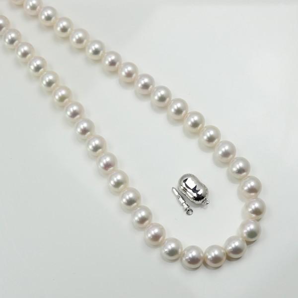 真珠のネックレス9.0-10mmラウンド 大粒 ラウンドパールv3 ネックレス 新品在庫品
