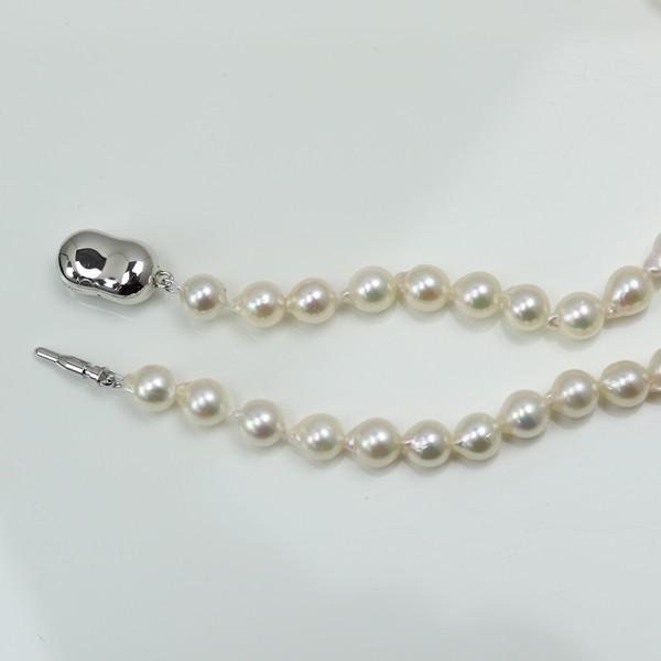 真珠 パール ロング ネックレス あこや真珠 パールネックレス 6.5mm