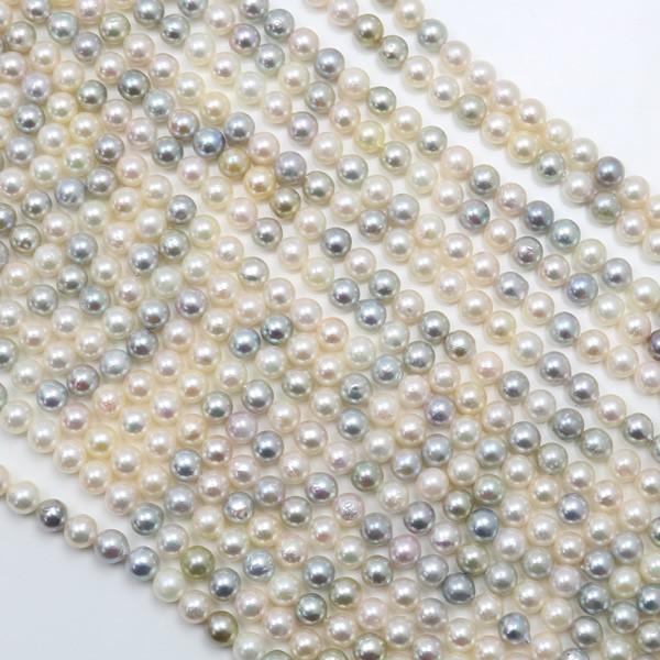 真珠 パール ネックレス アコヤ真珠 ネックレス あこや真珠 6.5mm-7mm マルチカラー バロックパール 14358 :14358:真珠