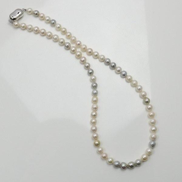 真珠 パール ネックレス アコヤ真珠 ネックレス あこや真珠 6mm-6.5mm マルチカラー バロックパール 14360｜arielpearl｜08