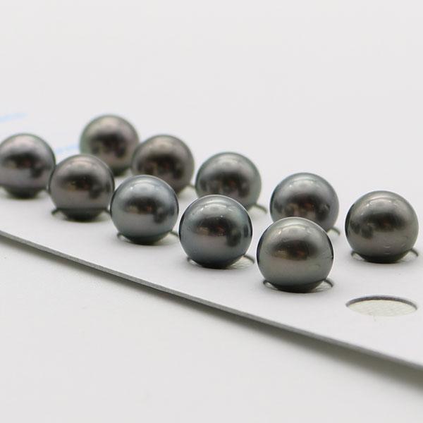 真珠 ピアス イヤリング 黒蝶真珠 パール ペアー 8.5mm-9mm ブラックカラー 黒真珠 スタッド 一粒 フォーマル 冠婚葬祭 葬儀 葬式 法事 14437の画像