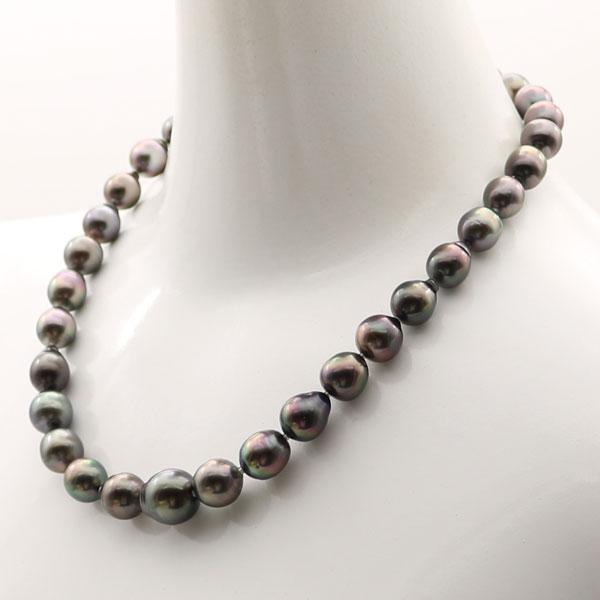 特大サイズ本真珠黒蝶真珠ネックレス