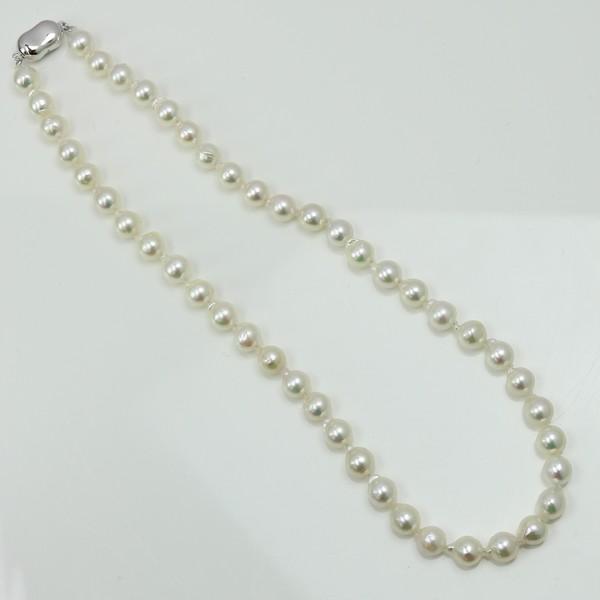 真珠 パール ネックレス あこや真珠 8mm-8.5mm ホワイトカラー
