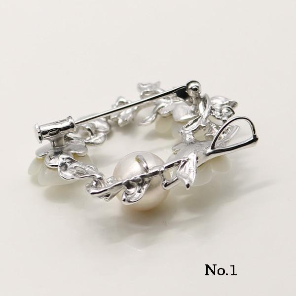 真珠 パール ブローチ あこや真珠 大珠 10mm-11mm アコヤ本真珠