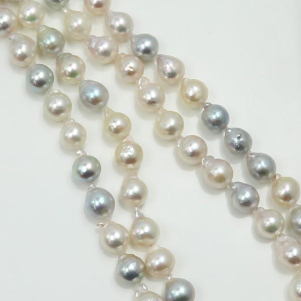 真珠 パール ネックレス あこや真珠 アコヤ本真珠 9mm-9.5mm